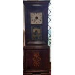 An unusual Jerome & Co thirty hour American ogee floorstanding clock mounted on an original plinth