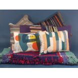 2 contemporary cushions by Jennie Jackson and Tamasyn Gambell plus 5 others etc together with a