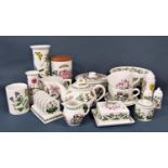 A collection of Portmerion Botanical wares comprising mainly shaped pieces including toast rack,
