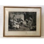 After Paja Jovanovic (1859-1957), 'The Fencing Lesson', 19th century print on paper, inscribed