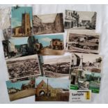 Postcards - a collection of mixed cards including a number of examples showing Wotton-under-Edge. (