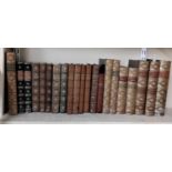 A quantity of good quality leather bound books to include Macaulay's Essays, The French