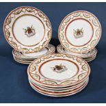 A collection of fifteen 20th century Chinese armorial dinner plates, 25cm diameter approx
