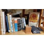 A mixed collection of items to include a "Midget" dictionaries, leather bound Deluxe Edition, Simple