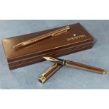 Sheaffer Imperial 683 Diamond sterling silver fountain pen and propelling pencil, box and literature