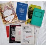 Various theatre programs dating from the 1950s onwards including Theatre Royal Drury Lane, Globe