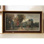'Paris Scene' (20th Century), oil on canvas, indistinctly signed lower left, titled on label verso.,