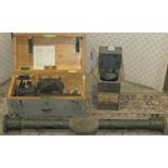World War II gun siting scope pattern number G376 together with a Range Finder number 12 mark III by