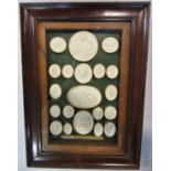 Twenty framed 19th century Italian classical intaglios, retailed by, G. Franchi, Artist in