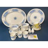A Coalport Revelry pattern dinner service and coffee service comprising meat platter, eleven