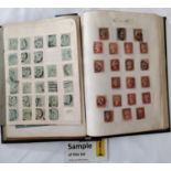 An album containing stamps and some pieces of postal history, QV onwards including penny red and two