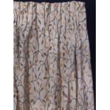 Two pairs of lined curtains in Voyage 'Cervino' fabric with wide pencil pleat heading. Larger pair