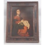 After Francisco de Zurbaran (1598-1664), 'Virgin Mary as a Child', print on board, 55 x 40 cm in