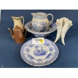 Extensive collection of mainly 19th century English pottery including Imari printed blue and white