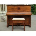 A good quality fully restored and repolished iron framed overstrung piano by W H Barnes - 876