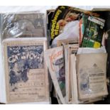 A box of mixed ephemera to include Bibby's Annual 1912 and 1936, a collection of vintage magazines