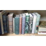 A mixed collection of late/early 20th century books together with two late 19th century scrap albums