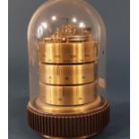 A contemporary Barigo weather station set beneath a dome, recorded barometer, thermometer,