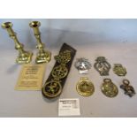 A pair of Edwardian brass scaled Fireman’s epaulettes, and a single version a quantity of 19th and