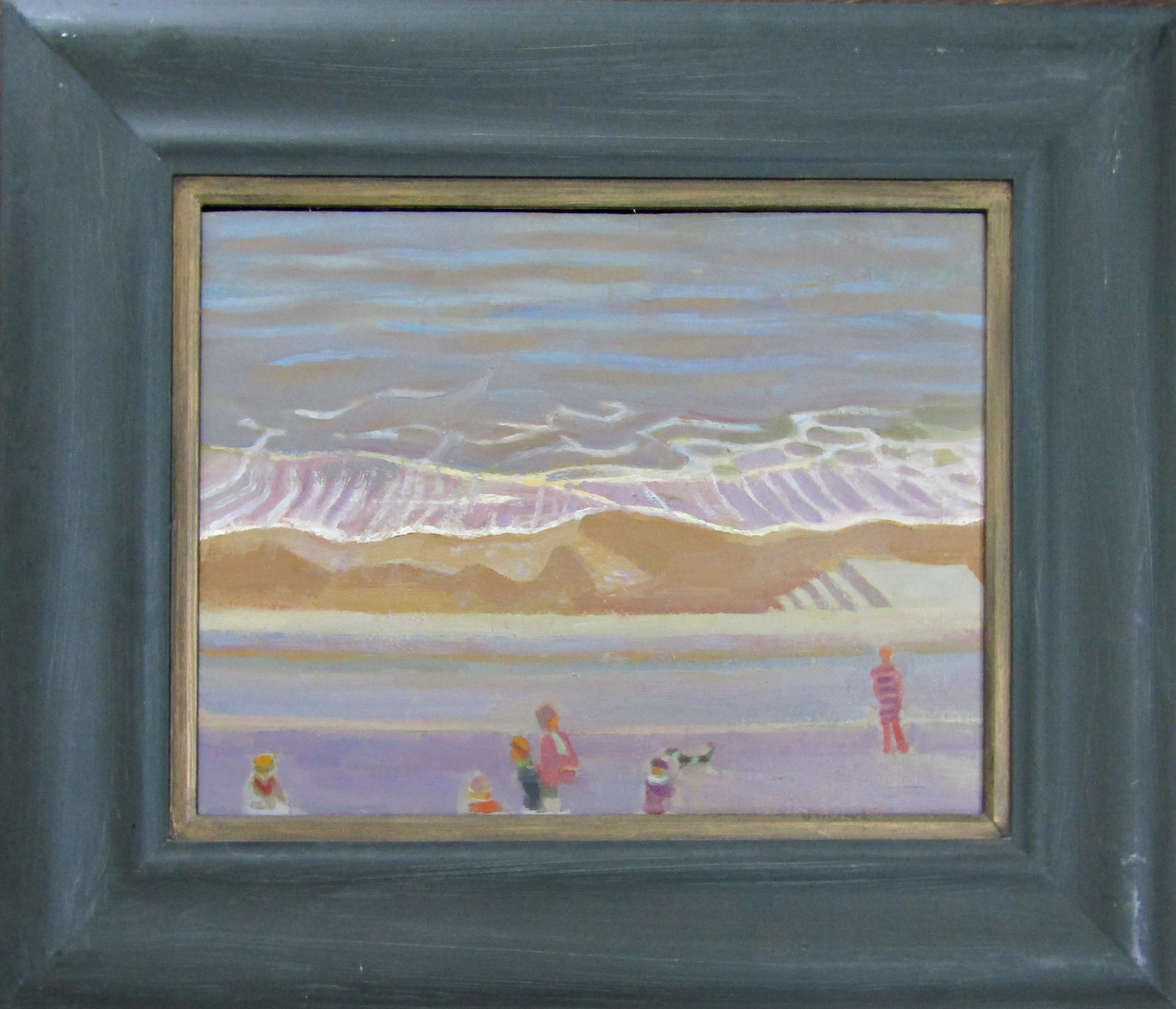 ROBERT ORGAN (b.1933) 'SEA EDGE' oil on board, signed and dated 94-95 to verso 30cm x 40cm - Image 2 of 3