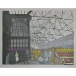 EDWARD BAWDEN C.B.E., R.A. (1903-1989) 'COVENT GARDEN' FRUIT MARKET lithograph, signed, titled and