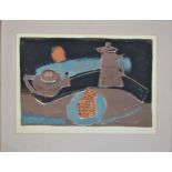 HENRI HAYDEN (1883-1970) 'NATURE MORTE BRUN' lithograph in colours, signed, numbered and dated in