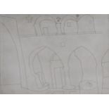 BEN NICHOLSON O.M. (1894-1982) 'PATMOS MONASTERY' LaFraca 75 etching, signed, numbered and dated