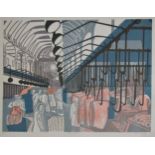 EDWARD BAWDEN C.B.E., R.A. (1903-1989) 'SMITHFIELD' MEAT MARKET lithograph in colour, signed, titled