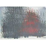 BERNARD CHEESE (1925-2013) 'BONFIRE IN A HEDGEROW' lithograph in colours, signed, titled and