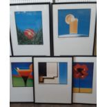 David Fairman, Set of five lithographs on paper - 'Tequila Sunrise', 'Cricket Ball', 'Orange on