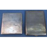 A silver cigarette case, bearing the RAF wings, Chester 1940 by William Neale and another