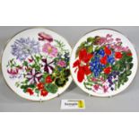 Seven Franklin porcelain plates, Royal Horticultural Society, Flower of the year, etc (still boxed)