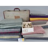 Large quantity of good quality tweed fabric remnants in assorted designs including skirt lengths