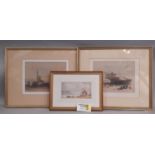Five framed works to include: David Roberts R.A. (1796-1864) - Three framed 19th century hand