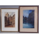 Two framed watercolours on paper to include: Carmen Pedro Murray Carrington - 'Gemini (The