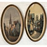 Victor Valery Lochelongue (French, 1870-1930), two engravings in oval gilt frames, each numbered and