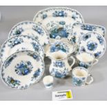 A collection of Masons Fruit Basket patterned dinner and tea wares, plates, tureens, cups and