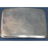 An engine turned curved cigarette case, Birmingham 1933, by Adolph Scott, 4.3oz approx