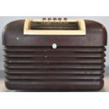A Bush 1930’s Bakelite radio with three wave lengths. (As Found)
