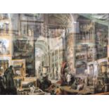 After Giovanni Paolo Pannini (Italian, 1691-1765) 'Ancient Rome', lithograph print, 120 x 88 cm,