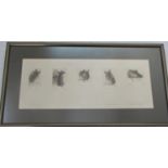 Nicholas Verrall (contemporary), 'Fieldmouse', five limited edition etchings (98/200), titled,