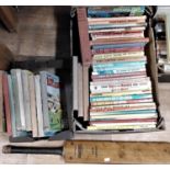 A collection of vintage childrens books, together with a Short Handle Gradidge (Colin Cowdrey)