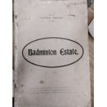An early 20th century sale catalogue for the sale of out lying portions of The Badminton Estate by