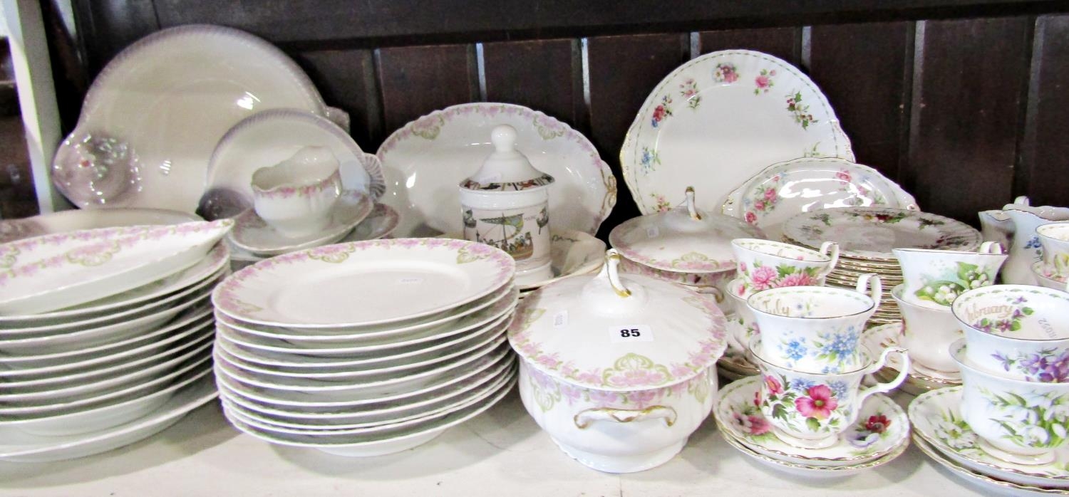 A collection of twelve Royal Albert - Flowers of the Month series tea cups and saucers, with various - Image 2 of 2