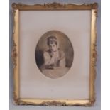 Attributed to Sir Joshua Reynolds (British, 1723-1792) - Half length portrait sketch of Mrs Crewe,