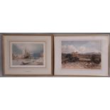 Two watercolours to include: Attributed to William Clarkson Stanfield (1793-1867), 'Caernarvon