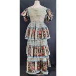 An unusual hand stitched dress late 19th/ early 20th century, in an Italian/ Spanish style with