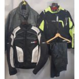 Motor cycle protective clothing; Oxford Montreal 2.0 jacket size 18, 2 helmets, jacket by Tuzo