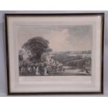 Charles Hunt (1803-1877), 'The Review at Moat Park', 19th century lithograph with aquatint in