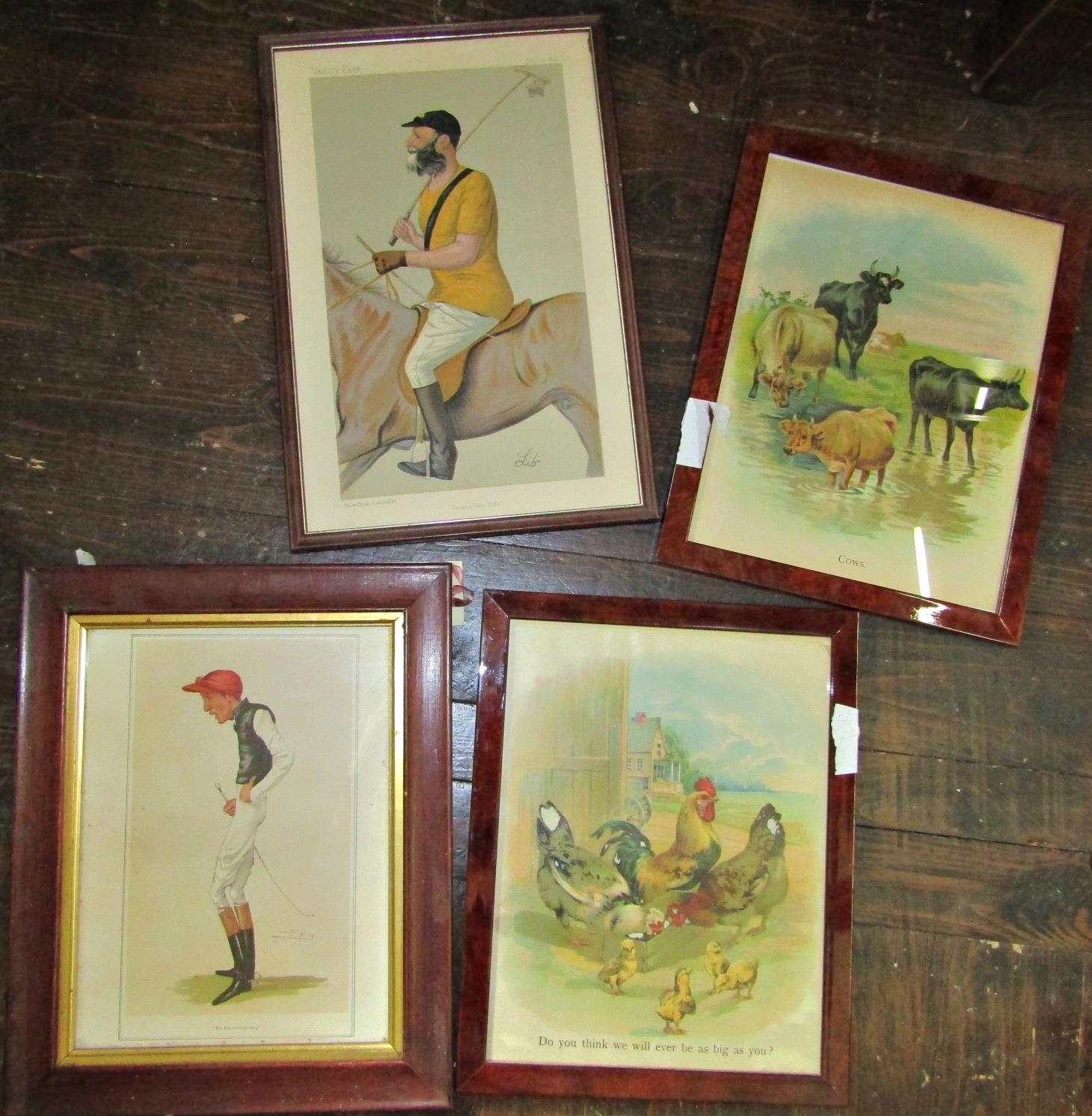 Twenty-four prints and lithographs to include: Vanity Fair lithograph the Earl of Harrington; - Bild 2 aus 3